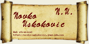 Novko Uskoković vizit kartica